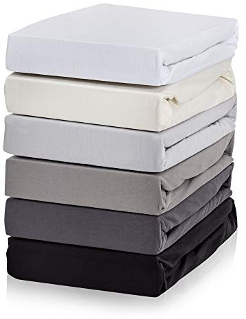 Hometex Premium Textiles Exclusive Spannbettlaken Spannbetttuch bis 25 cm Steghöhe | Bettlaken 100% Baumwolle | Extra starker Stoff 160 g/m² | Oeko-TEX® Made IN Green | 90-100x200 cm | Schwarz
