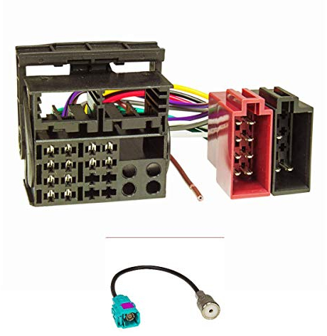 tomzz Audio 7057-008 Radio Adapter Kabel Set kompatibel mit VW Radios mit Quadlockanschluss auf ISO an RCD 200 300 500 310 510