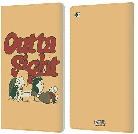 Head Case Designs Licenciado Oficialmente Peanuts Schroeder Lucy Outta Sight Woodstock 50º Carcasa de Cuero Tipo Libro Compatible con Apple iPad Mini 4