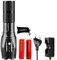 Constefire Torcia LED Fuoco Regolabile,(Max 1200lm; Impermeabile IPX5;Illuminazione ;5 modalità,) 18650 Batteria Ricaricabile e Caricabatteria Incluse