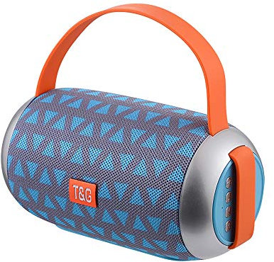 ELLENNE Enceinte Bluetooth rechargeable 10 W Haut-Parleur WIFI WATERPROOF RADIO TG112 (Bleu clair)