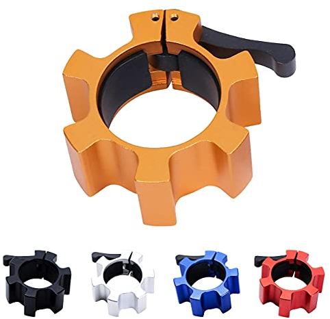 GORILLA SPORTS® Hantelverschlüsse - 1 Paar, für 50mm Olympic Bar, Farbwahl - Hantelstangen Verschluss, Barbell Halsbänder, Schnellverschluss, Hantelklemmen, Langhantel Klemmen, Barbell Collar