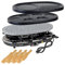 Raclette Grill 3 in 1 Garen Crepes Maker Heißer Stein für 8 Personen 1500 Watt