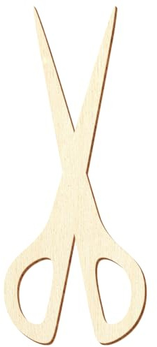 Holz Schere - Deko Basteln 5-50cm, Größe:15cm, Pack mit:1 Stück