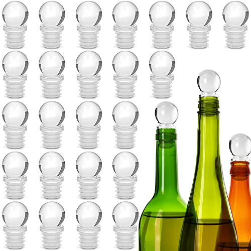Wine Bottle Stoppers 24 Pack Wine Saver Unbreakable Wine Stopper for Decanter Beverages Champagne Liquors Oils Diffuser Bottles