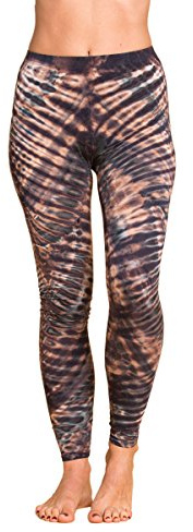 PANASIAM Yoga Leggings Damen - Yogaleggings Sport Tights lang - Zebramuster | weich & elastisch, Sporthose für Yoga, Fitness & Freizeit, atmungsaktiv, Viskose mit Elasthan, von Hand gebatiktes Unikat