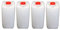 Induna Heavy Duty 25l Water Container X4 / Jerry Can Anti Glug Natural Single Plastic Water Tank/Carrier For Camping With Eco Vent Design & Bpa Free Food Grade Materials 25 Litres