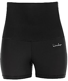 WINSHAPE Damen Functional Power Shape Hot Pants „high Waist“ Hwl502 Shorts, Schwarz, XL EU