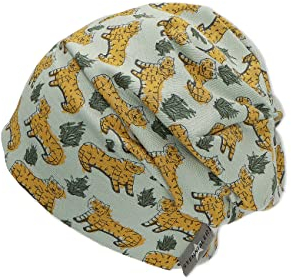 Sterntaler Jungen Tiger Beanie-Mütze, mittelgrün, 45