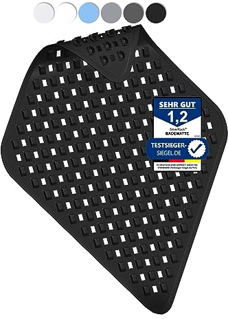 SilverRack Duschmatte rutschfest 53x53 cm (Schwarz RAUTEN) - Antirutschmatte Dusche BPA frei für Kinder - Badematte rutschfest, maschinenwaschbar u. schimmelresistent - Duscheinlage rutschfest