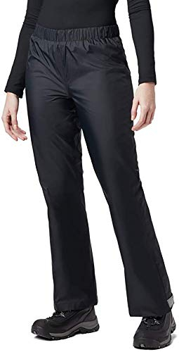 BenBoy Pantaloni Impermeabili Antipioggia Donna Traspirante Leggero Pantaloni da Pioggia Outdoor Trekking YK5511W-Black-L