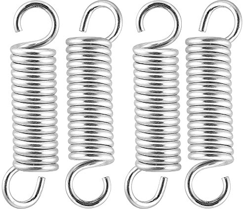 iPEAK Extension Spring Small Tension Extended Compressed Springs Dual Hook end Heavy Duty Stainless Steel Replacement Springs (4 Pcs)