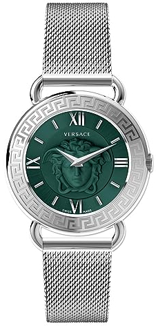 Versace Damen Armbanduhr Medusa 36 mm Medusa mit Zifferblatt Armband Edelstahl VEPU00620