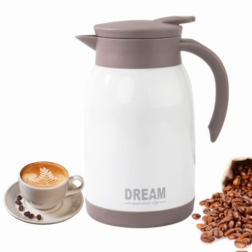 Jarras para bebidas calientes - Jarra Térmica Premium de Acero Inoxidable 800ml - Ideal para Café, Té y Bebidas | 10 horas caliente, 12 horas frío