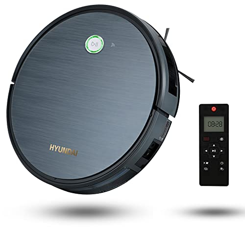 HYUNDAI Aspirateur Robot Connecté Gyroscope 2700PA 100min 600mL 2 réservoirs Smart Clean +