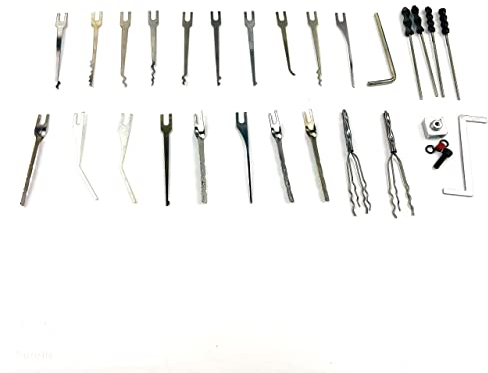 26pcs Lock Pick Gun Tips, Accessori di Serratura Elettrica Pick Gun,Punte di ricambio comuni per fabbro