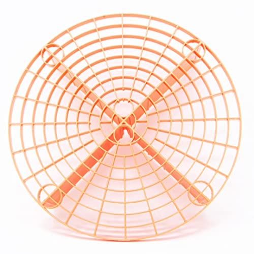 Grit Guard The Original Orange Bucket Insert - 10 Diameter Car Wash Bucket for Car Washing, Detailing Compatible with 3.5, 4, 5 and 6 Gallon Buckets