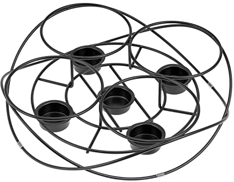 bremermann Speisenwärmer, für 5 Teelichter, runde Warmhalteplatte, Stövchen (Schwarz)