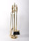 Generisch Ofenbesteck Kaminbesteck 5 teilig Gold Messing Massiv Höhe :73 cm Kaminzubehör Antik Stil Barock Jugendstil Kamingarnitur 80350N