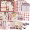 Scrapbooking Supplies Kit, Ästhetische Scrapbook Kit mit A6 Grid Notebook, DIY Journaling Zubehör, Geburtstag Handwerk Geschenk für Teenager Mädchen Kind Frauen (Braun)