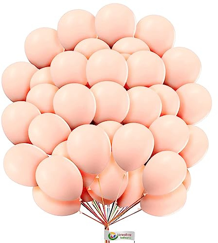 Pfirsichfarbene Luftballons, 30,5 cm, pfirsichfarbene Luftballons für Pfirsich-Mottoparty, Dekoration, Geburtstagsparty, Hochzeit, Babyparty, Events, Dekoration, 50 Stück