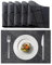 Lumaca Set mit 6 Tischsets Abwaschbar, Platzset aus 70% PVC und 30% Polyester, Leicht zu Reinigen, rutschfest, Hitzebeständig, für Küchentisch,Dunkelgrau