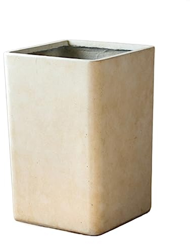 Pot De Fleur Exterieur Pots De Plantes Rectangulaires Droites Grand Imitation Ciment Haut Modèle Pots De Fleurs De Sol Couleur Unie Fond Simple Avec Trous De Drainage Jardinières Pots De Pépinière ( C