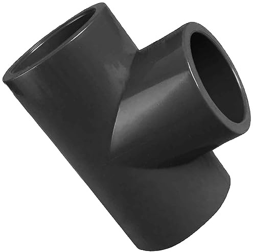 MegaHaustechnik Klebefitting aus Kunststoff PVC, T-Stück, 50mm | Für Rohr-Außendurchmesser 50mm, zum Verkleben, Trinkwasser geeignet, Druck 16 Bar, Abzweig 2-Wege Verteiler
