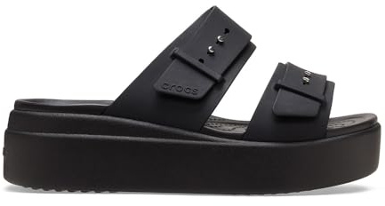 Crocs Damen Brooklyn Woven Buckle Sandal, Schwarz, 41/42 EU
