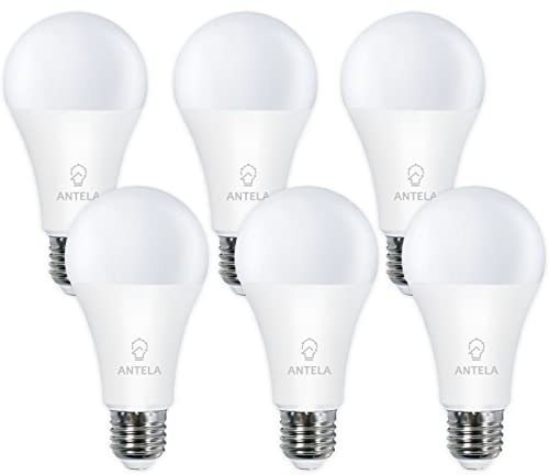 ANTELA E27 LED Lampe Glühbirne 13,5W 1521LM 6500K Kaltweiß Licht Birne ersetzt 100W Glühlampe, Energiesparlampe, nicht Dimmbar, ErP, 6er-Pack