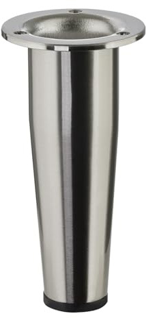 SOTECH Möbelfuß Fox-TROT Höhe 150 mm Edelstahloptik Stellfuß | verstellbar um max. 12 mm Schrankfuß