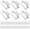 QINGHEC 6PCS Heavy Duty Flush Hinges Stainless Steel, 4in External Flush Hinges with Ball Bearing for Internal & External Doors & Gates