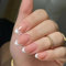 24Pcs Faux Ongles Amande Court Artificiels Ongles à Presser Blancs Français Ongles à Coller Acrylique Capsules Ongles Couverture Complète Glossy Press on Nails pour Femmes et Filles