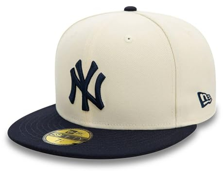 New Era 59Fifty New York Yankees Fitted Cap Creme, 7 7/8