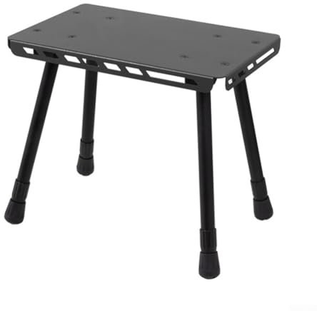 Table pliante rétractable pour pique-nique et pêche, chaise pliante pratique pour le camping, la randonnée, la pêche (noir)