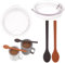 KIICII 2 PCs Mug Lid Replacements with 2 PCs 6.5 Inches Silicone Coffee Spoons, Cup Lid for 10oz | 14oz Ember Temperature Control Smart Mug 2 with Espresso Spoons, Coffee Accessory (Cup Not Included)
