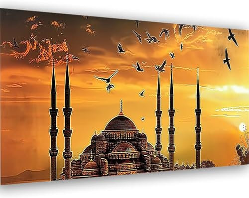 Peinture par Numero Adulte Ville Peinture Numero Adulte Paysage Loisirs Créatifs Adultes DIY Peinture par Numero Enfants Débutants Comprend Pinceaux et Peintures Acryliques, Sans Cadre-70x140cm 4-5