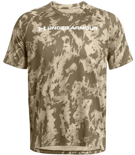 Under Armour Kurzärmeliges Herren-T-Shirt, Khakifarbene Basis, L