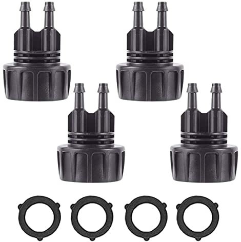 Conector de la manguera de riego por goteo Tubo de riego por goteo de 1/4 de pulgada a un adaptador de grifo de jardín de 3/4 pulgadas 4pcs