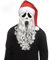 Original Ghost Face Scream Santa Claus Maske mit Bart und Nikolaus-Mütze Halloween Horror Weihnachtsmann