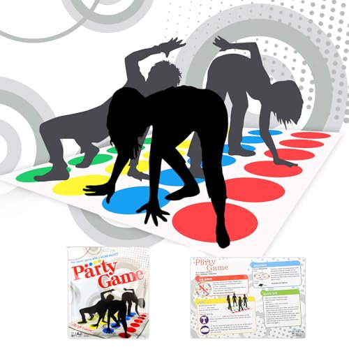 yumcute Twisting Spiele, Twisting Game für Kinder Erwachsene, Balance Floor Spiel Pad Twisting Spiel ab 6 Jahre, Bodenspiel mit Spielmatte für Gartenspiele, Familienspiel, Partyspiele,Teamspiel