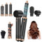 MogaWave 5 in 1 Hairstyler Pro, Professional Hair Wrap Curler, Multi-Blow Dryer Brush Set with Curl, Straighten, Wavy, Smooth, Magic Styler for All Hair Types and Lengths-Black