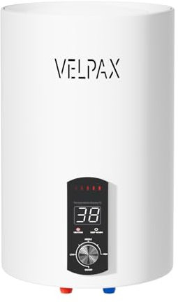 Electric Water Heater,Lage Capacity 50L,with Digital Display,Adjustable Temperature,Accessories,Suitable for Kitchens,Bars,Hairdressing Salons,Offices,etc. [Round]