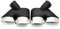 DZSLLOOI Auspuffblenden Edelstahl-Quad-Auspuffspitze Für Mercedes Für Benz W211 E240 E280 E320 E350 E430 E500 E63 E-Klasse 2002–2007 Endrohrblenden Blende