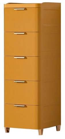 YHHLWXMDZ Freistehender Badezimmerschrank, Badezimmer-Aufbewahrungsschrank, Badezimmerschrank, Platzsparender Badezimmerschrank, Aufbewahrungsschrank, Badezimmer-Bodenschrank(Orange,Large)