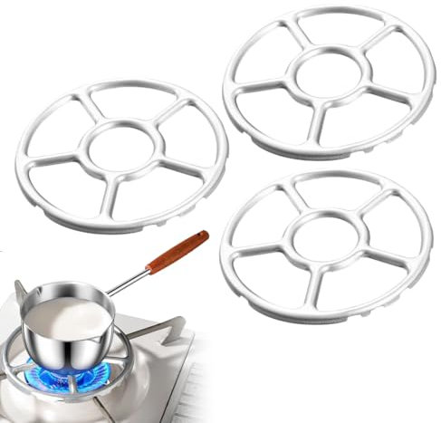 OUDQFCJ 3 Pcs Anillo Reductor para Cocina de Gas Soporte para Hornillo y Fuego Accesorio para Estufa de Gas Anillo de Soporte para Quemador de Estufa y Cafetera