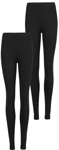 Marks & Spencer Damen Baumwolle Hose 2er-Pack Regular | Mit mittlerem Bund, Beinform: Knöchellang, Waschung: Dunkelblau, Zum Reinschlüpfen, Leicht