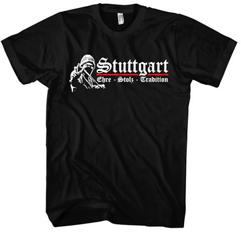 Stuttgart Ehre und Stolz Herren T-Shirt | Fanartikel Sport Shirt Fussball Ultra Schwaben Skyline Trikot | M1