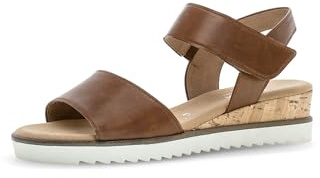Gabor Damen Plateausandalen, Frauen Sandalen,Moderate Mehrweite (G),Camel (53),44 EU / 9.5 UK