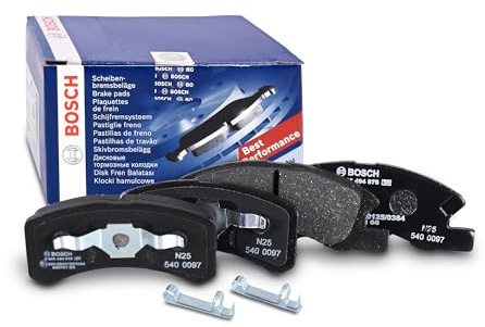 Bosch BP2052 - Brake Pads Car Front Axle - 1 Set of 4 Pads | Bosch Quality - Reduced Noise and Dust - ECE-R90 Certified - Copper-Free
